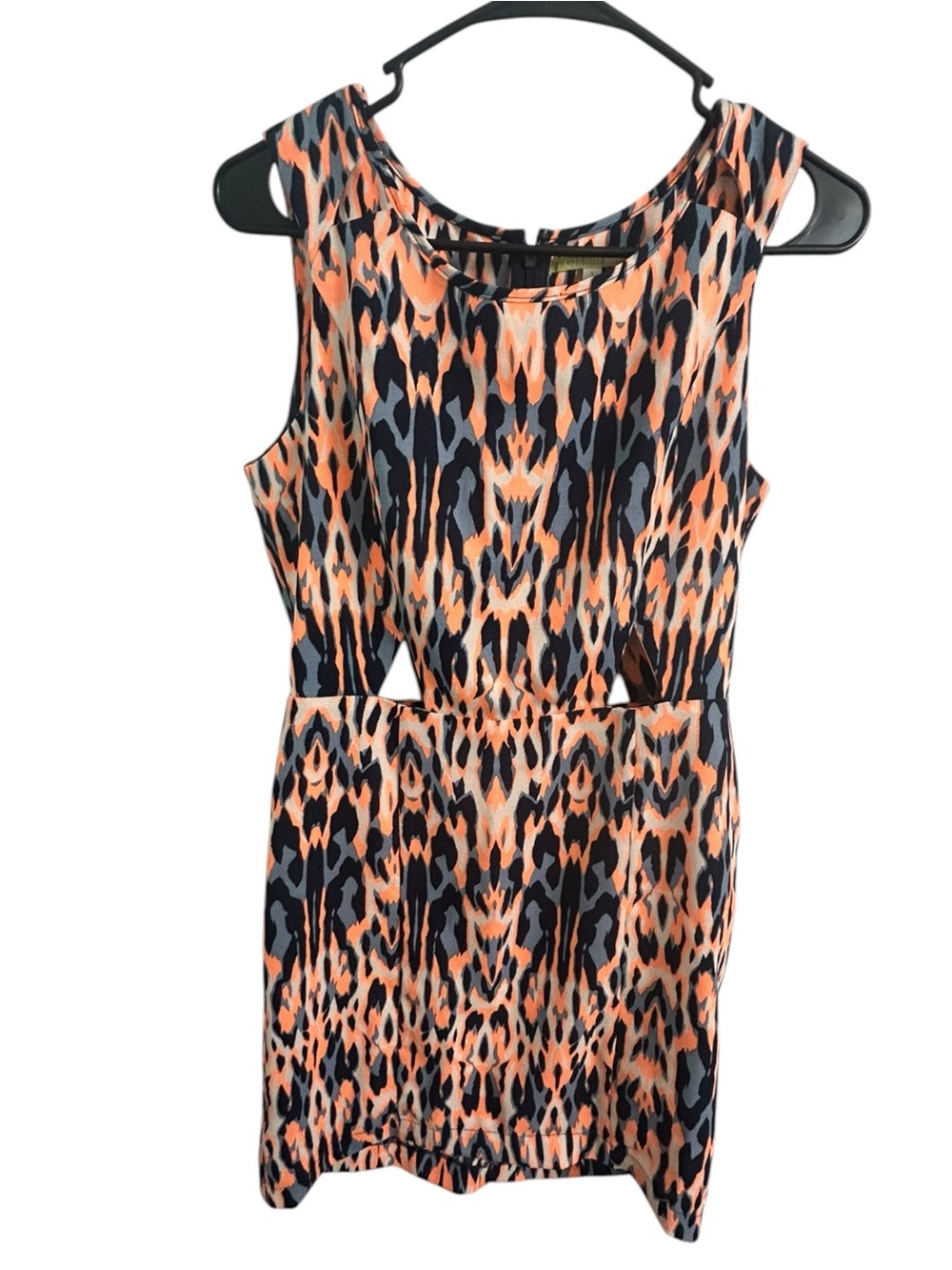 Gianni Bini Rainforest Safari Cutout Dress Size Small NWT Cobalt Orange